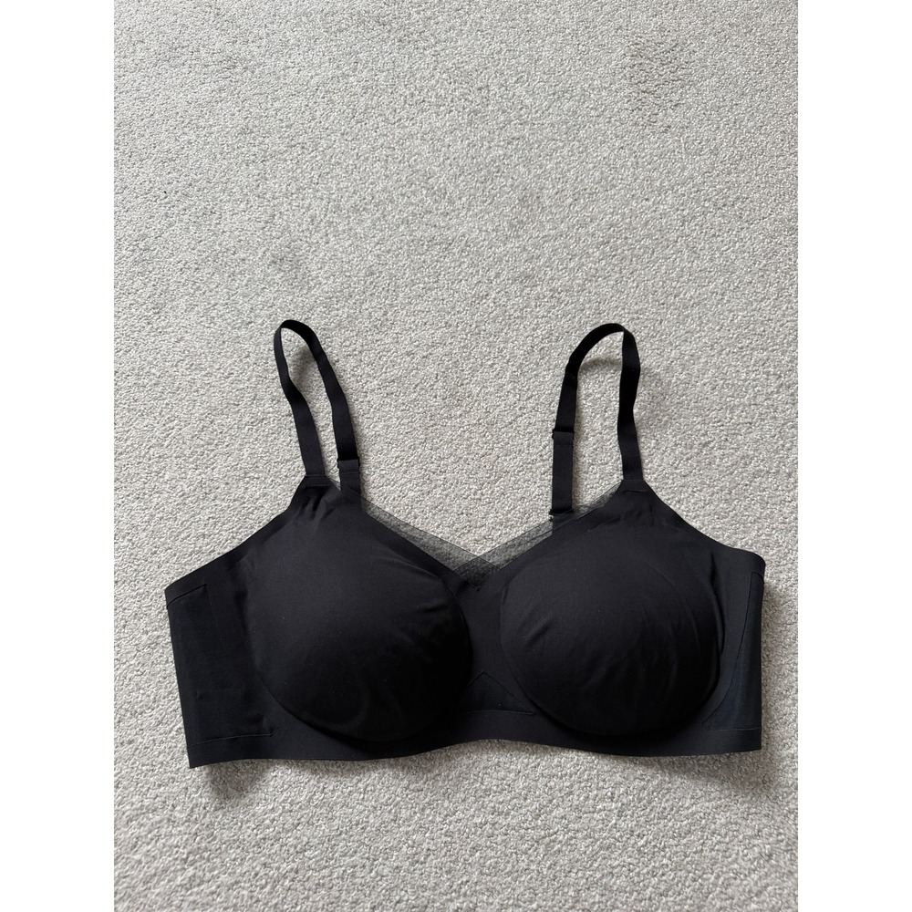 Honeylove Minimalist Crossover Bra Size XL 38D/DD(E)  Black Wireless Support
